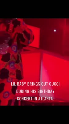 Lil Baby brings out Gucci during his Birthday concert in Atlanta.
